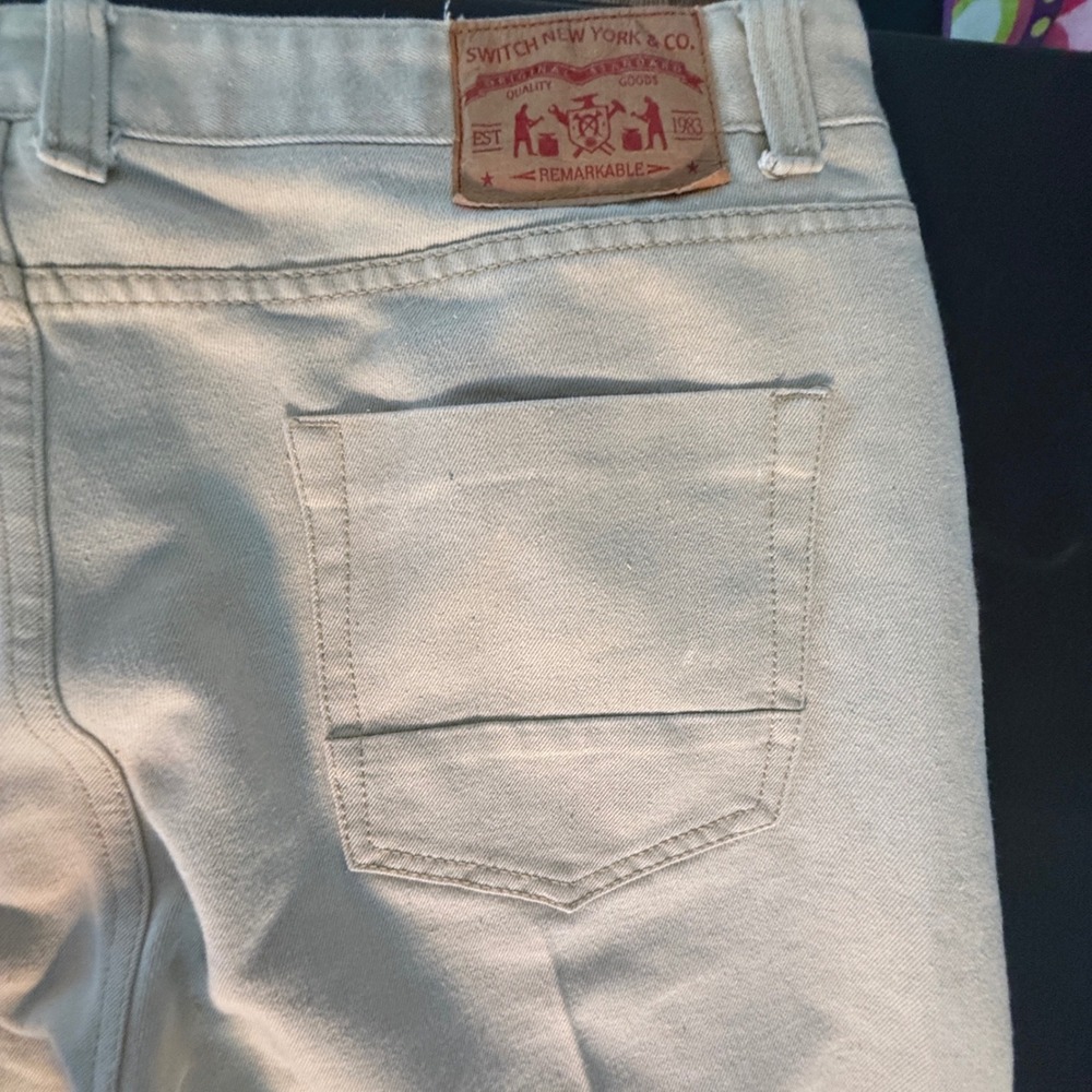 SWITCH New York & Co Premium Denim Jeans Mens 40x32 Beige Straight Leg